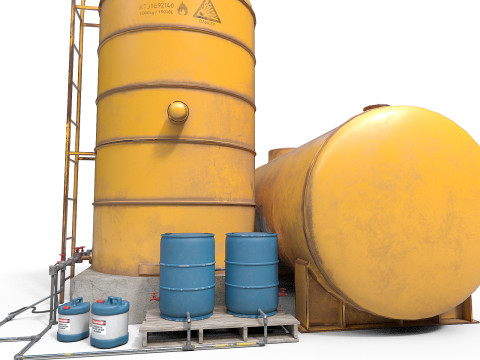 Industrial tank Modello 3D