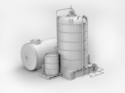 Industrial tank Modello 3D