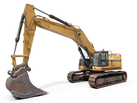 Гусеничный экскаватор 3D Модель