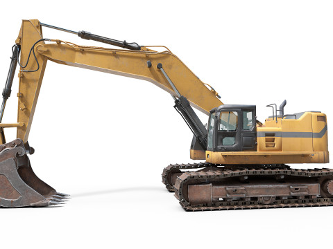 Crawler excavator 3D Model