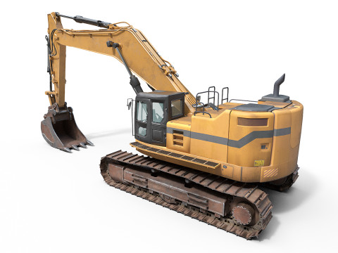 Crawler excavator 3D Model