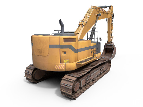 Crawler excavator 3D Model