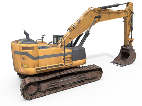 Crawler excavator 3D Model