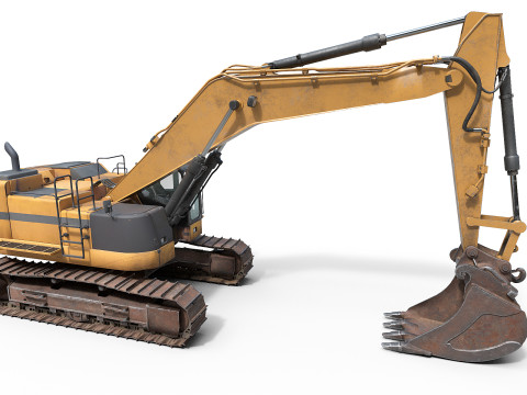 Crawler excavator 3D Model