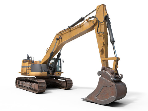Crawler excavator 3D Model