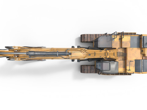 Crawler excavator 3D Model