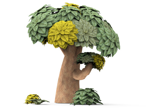 Artoon tree Model 3D