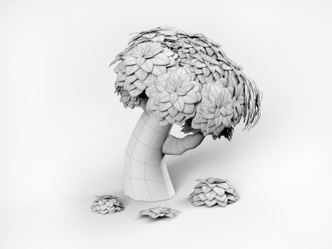 Artoon tree Model 3D
