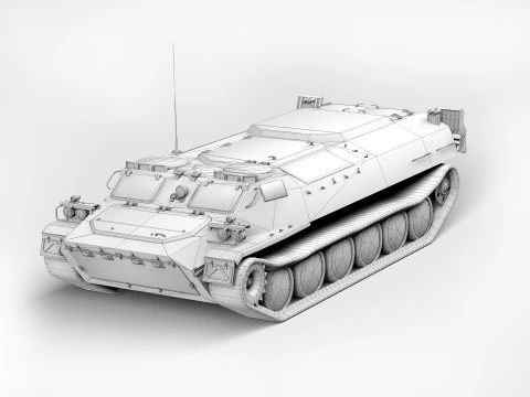 Veicolo fuoristrada MTLB Modello 3D