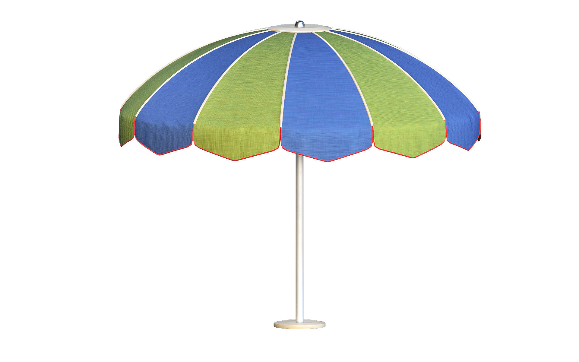 Beach umbrella 3D Model .c4d .max .obj .3ds .fbx .stl .blend 