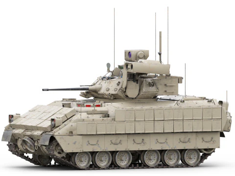 M2A3 Bradley Tank 3D Model