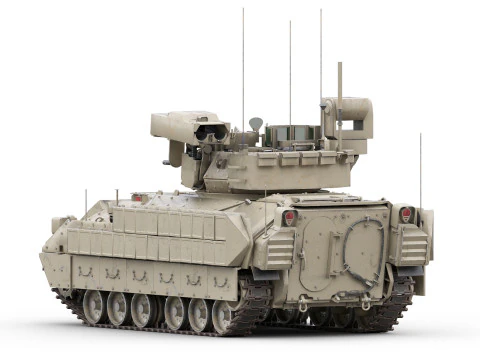 M2A3 Bradley Tank 3D Model