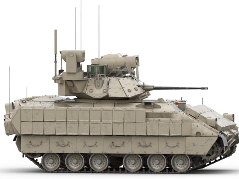 M2A3 Bradley Tank 3D Model