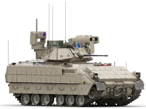 M2A3 Bradley Tank 3D Model