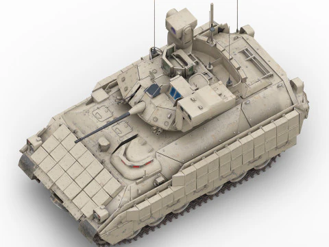 M2A3 Bradley Tank 3D Model