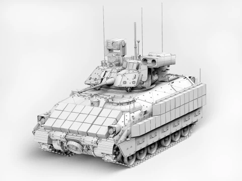 M2A3 Bradley Tank 3D Model