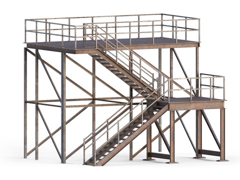 Industrial stair 3D 模型