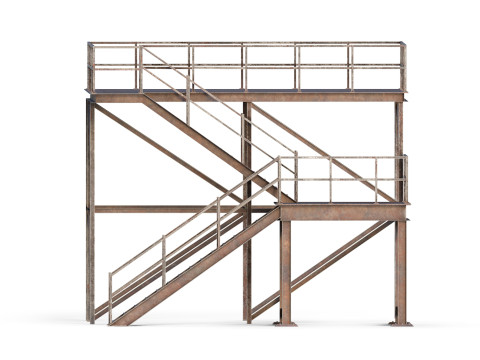 Industrial stair Modello 3D