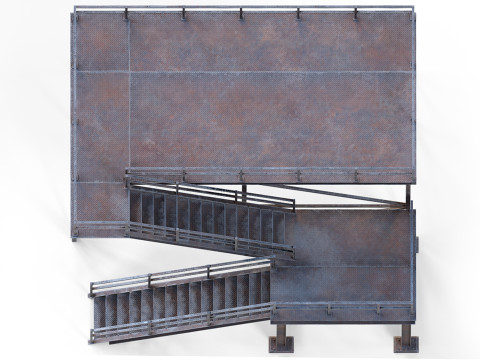 Industrial stair Modello 3D