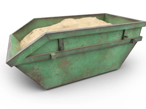 Saltar el contenedor de basura con arena Modelo 3D
