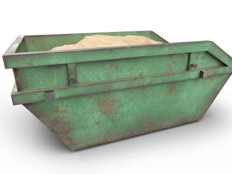 Saltar el contenedor de basura con arena Modelo 3D