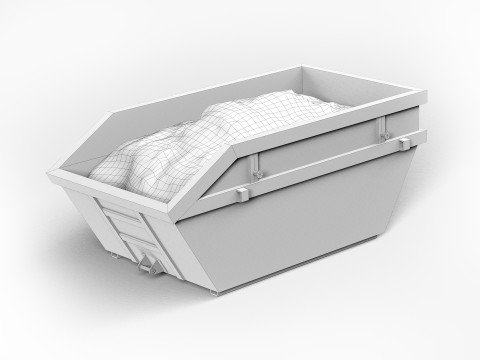 Skip Dumpster with sand Modèle 3D