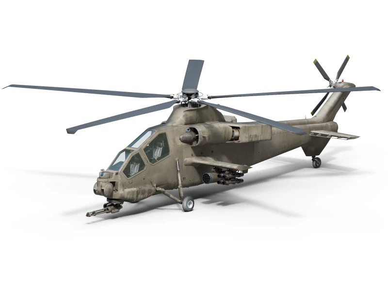 Helicopter 3D Model .c4d .max .obj .3ds .fbx .stl .blend 