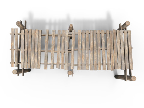 Old wooden pier Model 3D