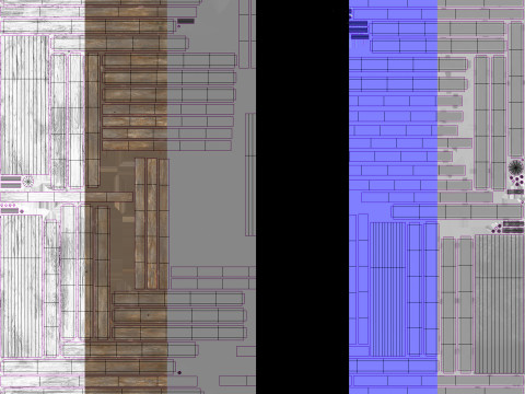 Old wooden pier Model 3D