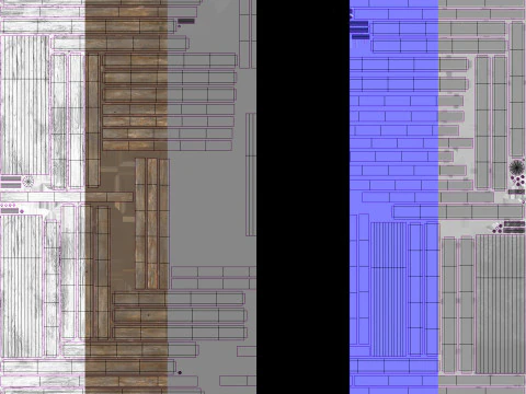 Old wooden pier 3D Model