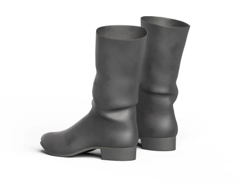 Черные ботинки 3D Модель