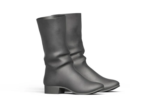 Черные ботинки 3D Модель