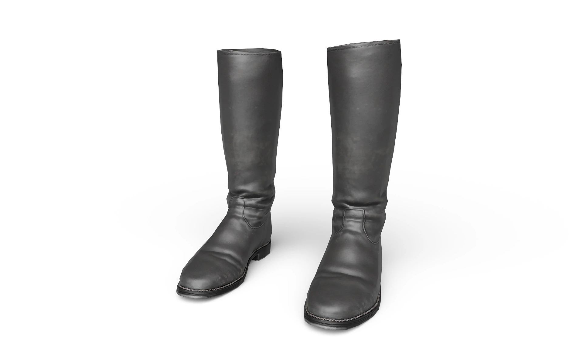 Botas pretas grandes Modelo 3D .c4d .max .obj .3ds .fbx .stl .blend 