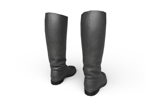 Big black boots Modello 3D