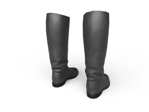Botas pretas grandes Modelo 3D