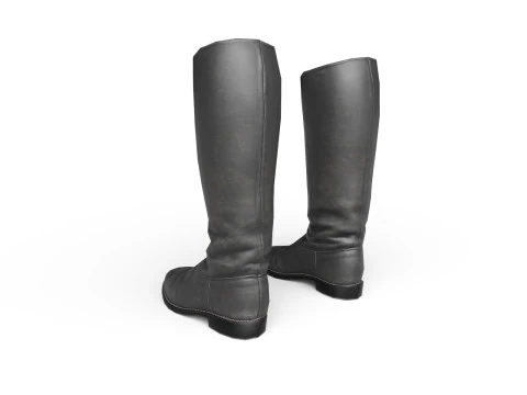 Botas pretas grandes Modelo 3D