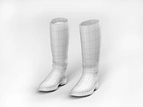 Botas pretas grandes Modelo 3D