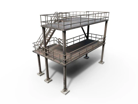 Escada industrial v2 Modelo 3D
