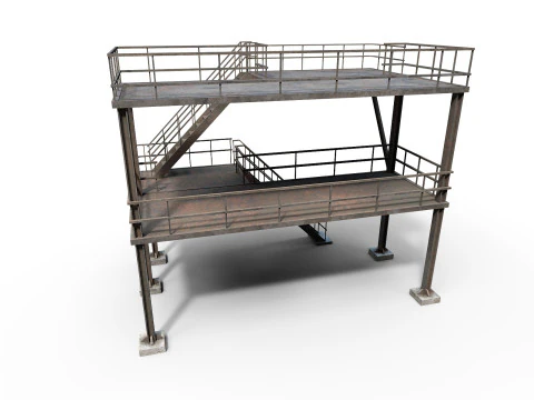 Escada industrial v2 Modelo 3D