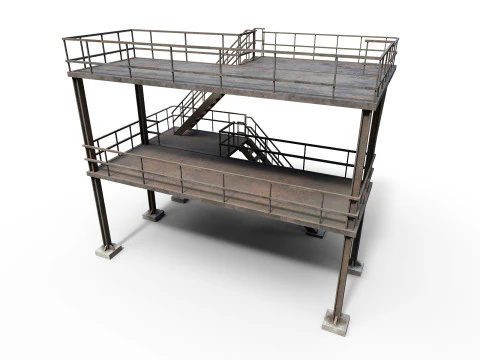 Escada industrial v2 Modelo 3D