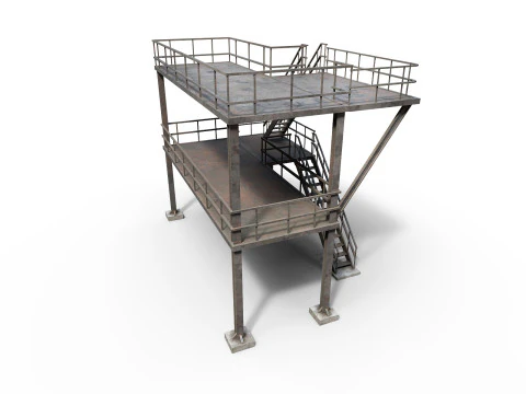 Escada industrial v2 Modelo 3D
