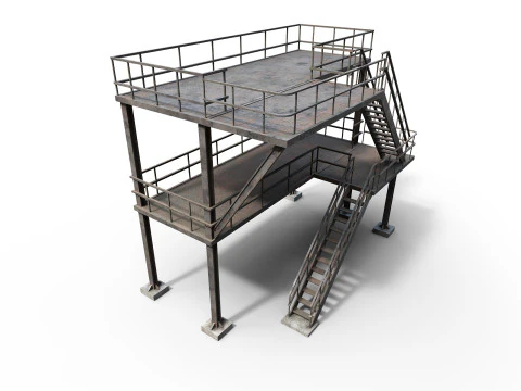 Escada industrial v2 Modelo 3D