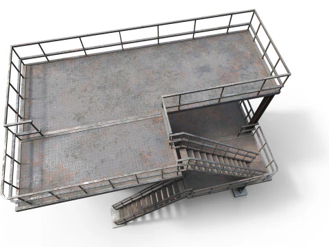 Escada industrial v2 Modelo 3D
