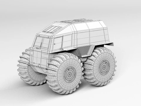 Cross country vehicle 3D Model