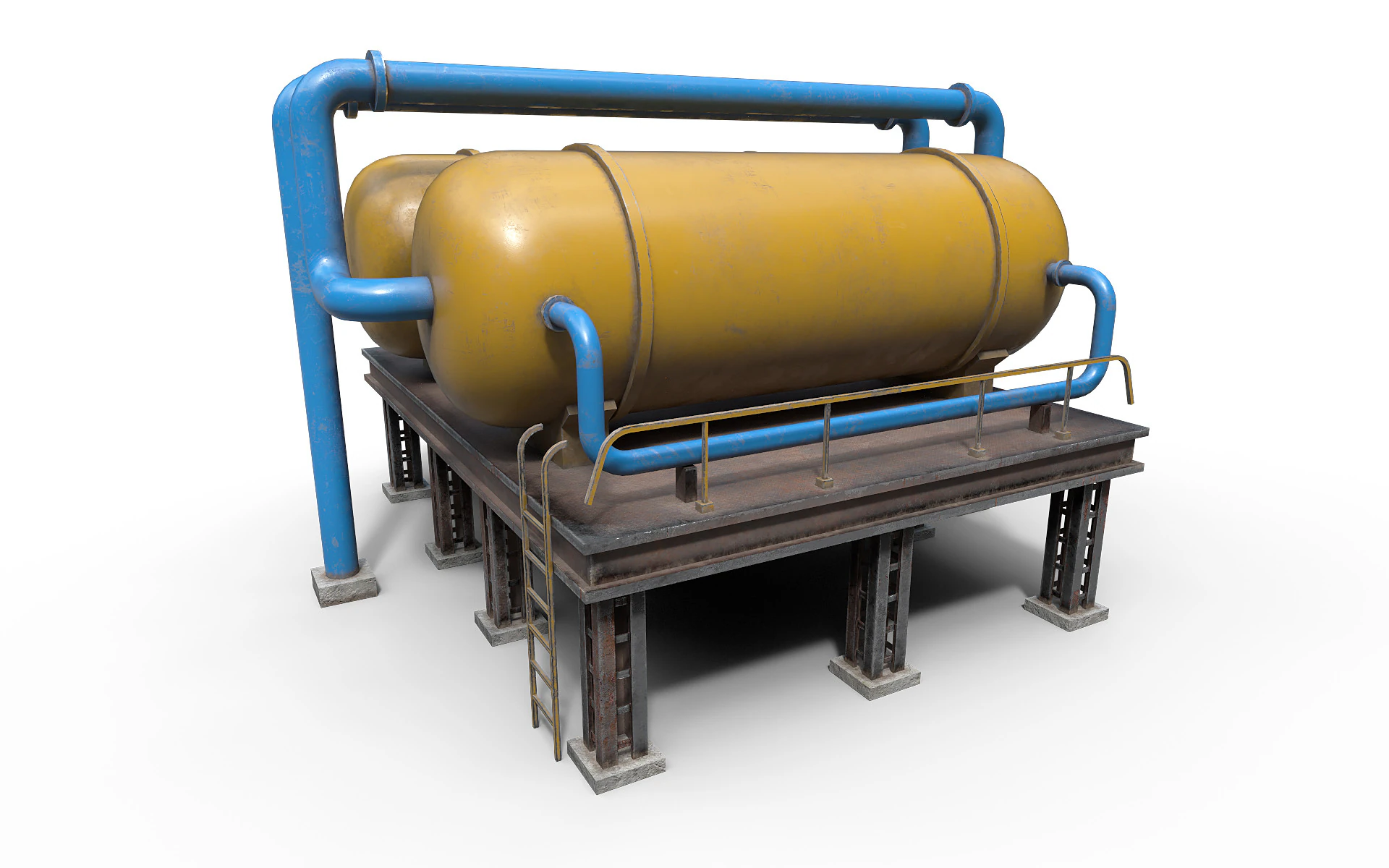 Serbatoi industriali Modello 3D .c4d .max .obj .3ds .fbx .stl .blend 