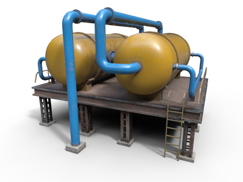 Industrial tanks Modelo 3D