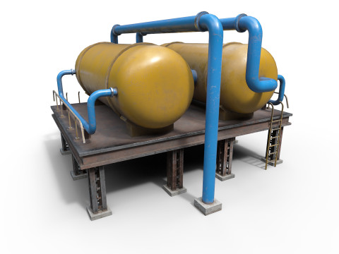 Industrial tanks Modelo 3D