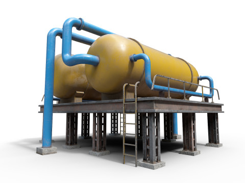 Industrial tanks Modelo 3D