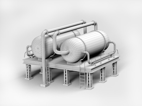 Industrial tanks Modelo 3D