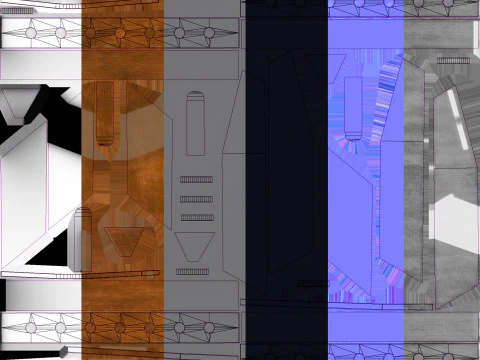 Panca in legno Modello 3D